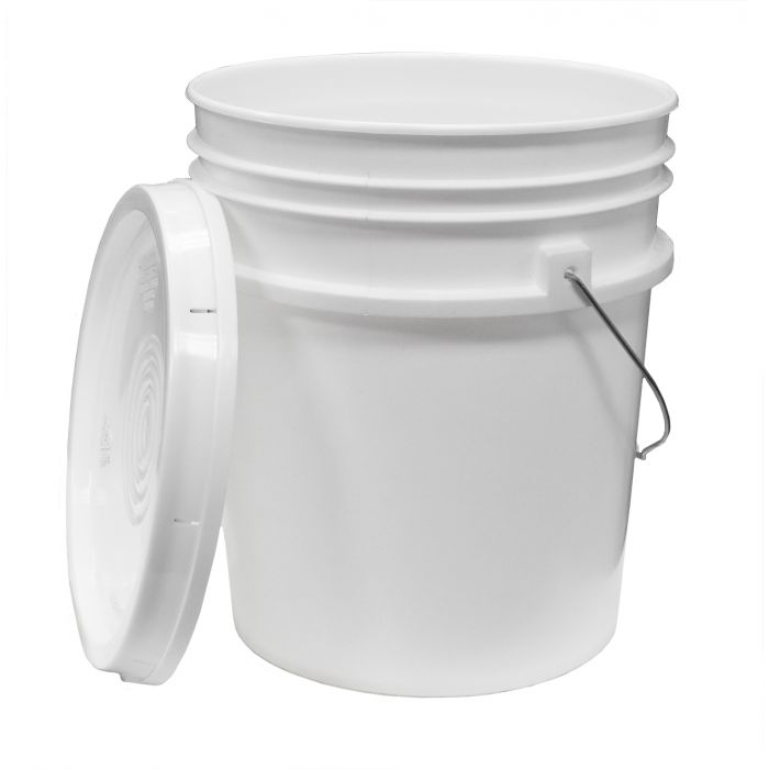 Seau rond en plastique, blanc, 19 L
