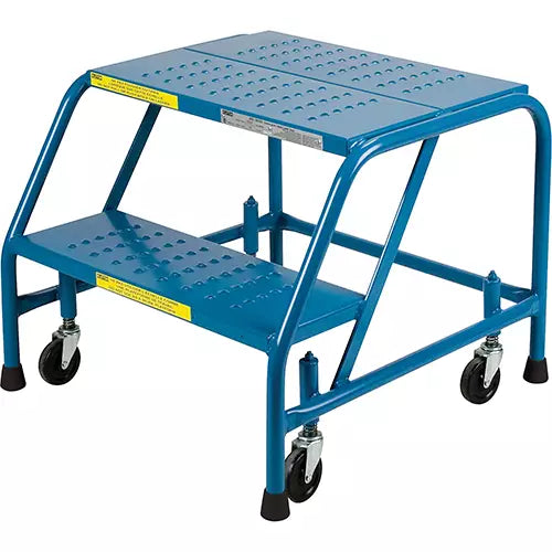 CSA Rolling Step Ladder with Locking Step, 2 Steps, 22" Step Width, 19" Platform Height, Steel