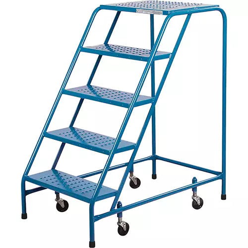 CSA Rolling Step Ladder with Locking Step, 5 Steps, 22" Step Width, 46" Platform Height, Steel