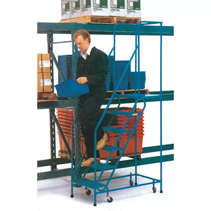 CSA Rolling Step Ladder with Locking Step and Spring-Loaded Front Casters, 8 Steps, 30" Step Width, 72" Platform Height, Steel