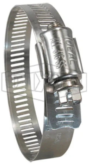 Worm Gear Clamp, 316 Marine Grade Stainless Steel, 1/2", 60 in. lbs.