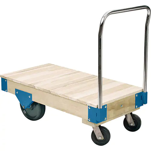 Chariots à plateforme - Chariots à plateforme tout en bois, 48 '‹'‹po L x 24 po l, capacité de 3 000 lb, roulettes en nylon