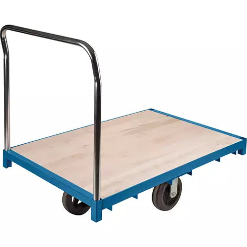 Heavy-Duty Platform Truck, 48" L x 24" W, 2000 lbs. Capacity, Rubber Casters Diamond position