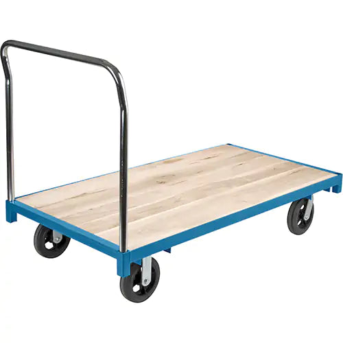 Heavy-Duty Wood Platform Truck, 60" L x 30" W, 2000 lbs. Capacity, Rubber Casters