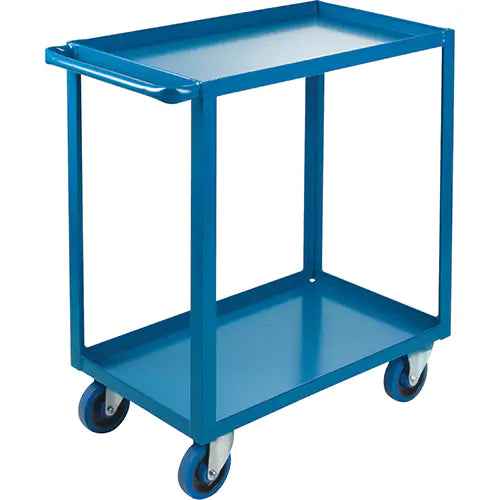 Heavy-Duty Shelf Carts, 2 Tiers, 18" W x 36" H x 33" D, 1200 lbs. Capacity