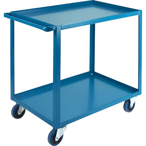 Heavy-Duty Shelf Carts, lip up, 2 Tiers, 24" W x 36" H x 39" D, 1200 lbs. Capacity