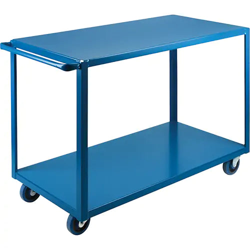 Heavy-Duty Shelf Carts, lip up, 2 Tiers, 24" W x 36" H x 51" D, 1200 lbs. Capacity