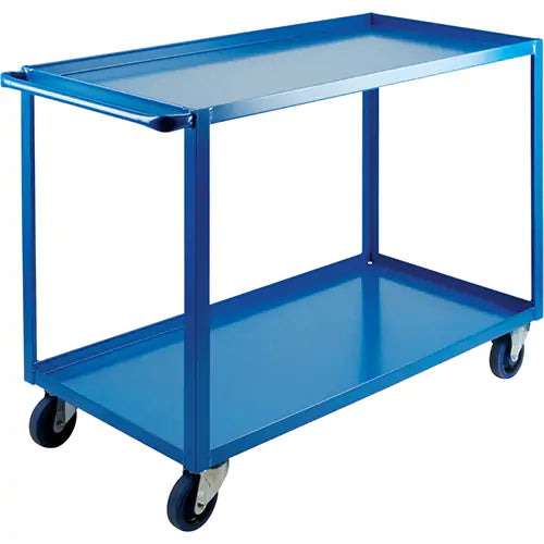 Heavy-Duty Shelf Carts, lip up, 2 Tiers, 24" W x 36" H x 51" D, 1200 lbs. Capacity
