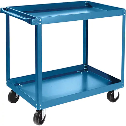 Shelf Carts , 3 Tiers, 24" W x 36" H x 36" D, 900 lbs. Capacity, Black Wheels