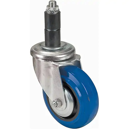 Rubber Stem Caster, Swivel, 4" (101.6 mm) Dia.