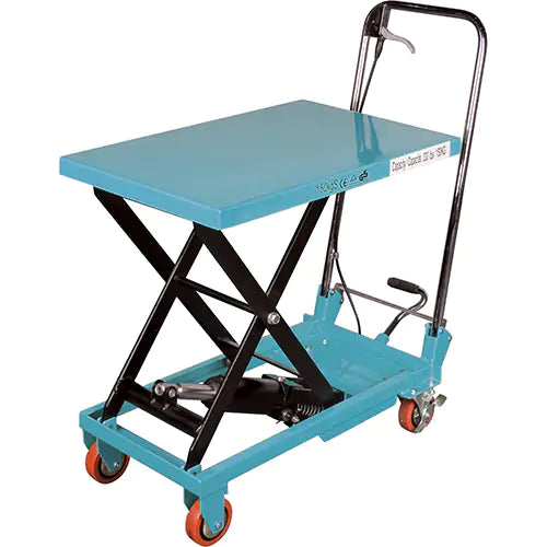 Table élévatrice à ciseaux hydraulique robuste, 27-1/2" L x 17-3/4" l, acier, capacité de 330 lb