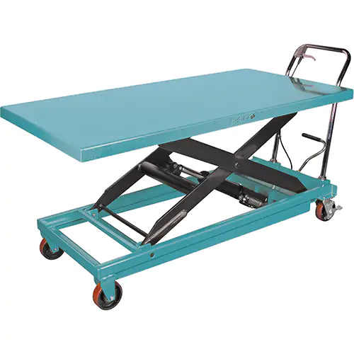 Table élévatrice à ciseaux hydraulique robuste, 63 po L x 31-7/8 po l, acier, capacité de 1 100 lb