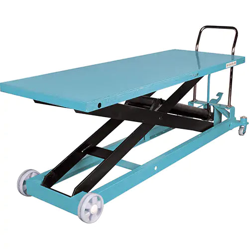 Heavy-Duty Hydraulic Scissor Lift Table, 80-1/8" L x 29-1/2" W, Steel, 2200 lbs. Capacity
