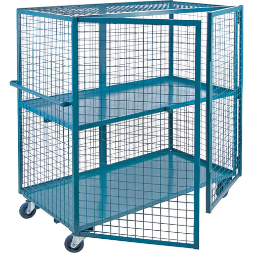 Wire Mesh Truck, 2 Tiers, 63" L x 26" W x 62.5" H, 1200 lbs. Cap.
