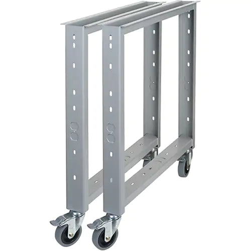 Établi - Pieds mobiles, acier, 28" P x 32" H, paire