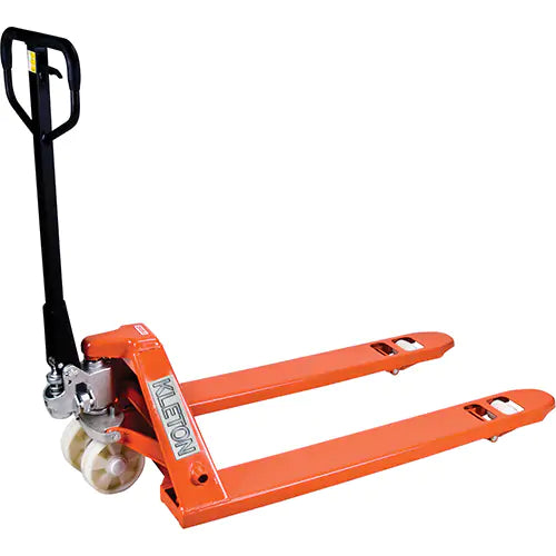Heavy-Duty Hydraulic Pallet Truck, Meets CE Standards, Steel, 48" L x 27" W, 5500 lbs. Capacity