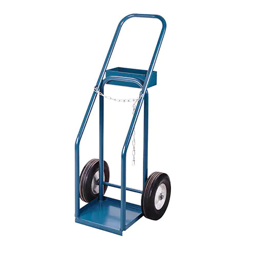 Gas Cylinder Carts, Semi-Pneumatic Wheels, 12" W x 10" L Base, 400 lbs.
