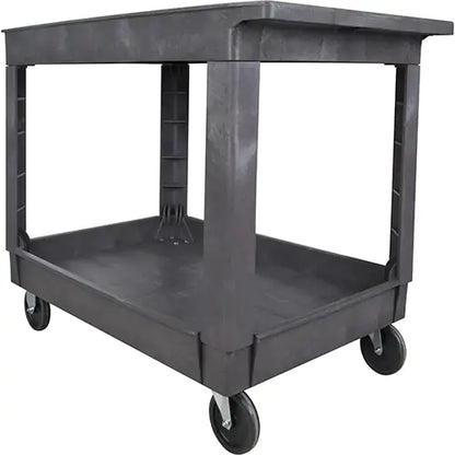 Flat Shelf Utility Service Cart, 2 Tiers, 25-1/2" x 32-1/2" x 40-1/2", 500 lbs. Capacity