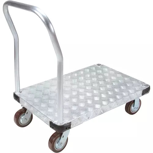 Aluminum Platform Truck, 30" W x 60" L, 3400 lbs. Cap., Polyurethane Wheels