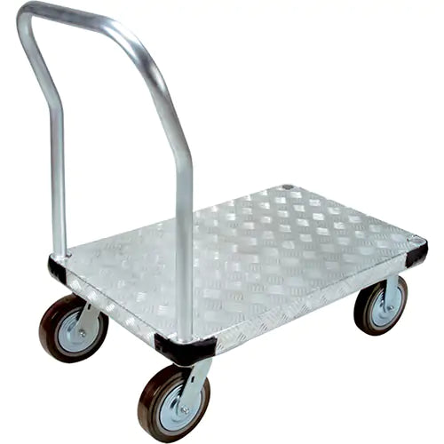 Aluminum Platform Truck, 24" W x 48" L, 4000 lbs. Cap., Polyurethane Wheels