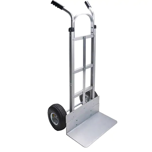 Knocked Down Hand Truck With Nose Plate, Dual Handle, Aluminum, 50-5/8" Height, 20-3/4" Width, 20-1/8" Depth, 500 lbs. Capacity