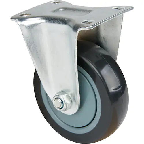 Non-Marking Caster, Rigid, 4" (101.6 mm), Rubber, 500 lbs. (227 kg.)