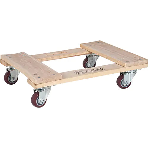 Socle en bois dur, roues en polyuréthane, capacité de 900 lb, 18 po l x 30 po p x 7 po h