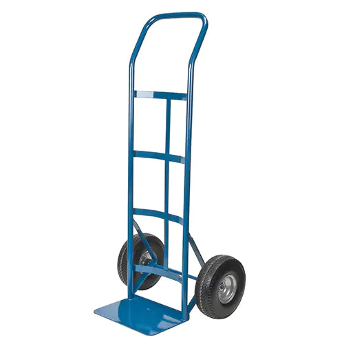 All-Welded Hand Truck, Continuous Handle, Flat Free Wheels, Steel, 48" Height, 600 lbs. Capacity