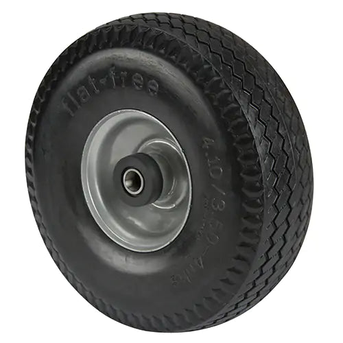 10" flat-free wheel with a 5/8" offset hub.