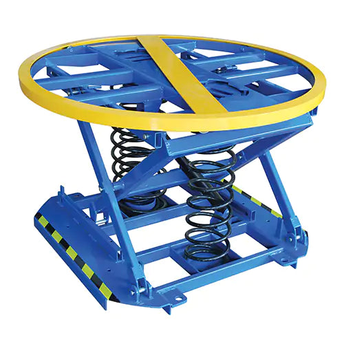 Élévateur de palette à ressort, 43-5/8" L x 43-5/8" l, capacité de charge de 4 400 lb.