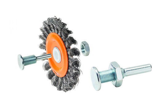 Brosse montée avec fils torsadés, réversible, 3 po x 1/2 po x 3/8 po. fil : 0,0118 po.