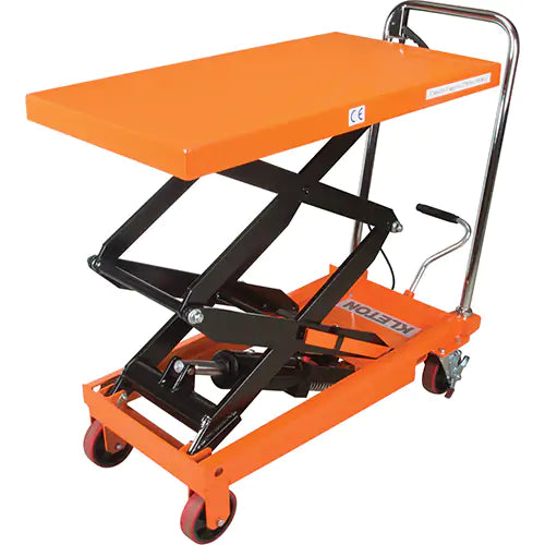 Hydraulic Scissor Lift Table, 35-3/4" L x 19-3/4" W, Steel, 770 lbs. Capacity