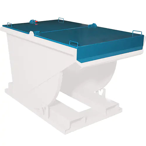 Cover for Self-Dumping Hopper, Blue, Steel, 16 ga.