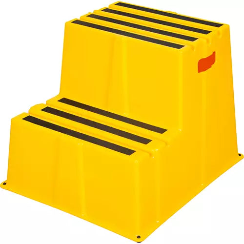 Industrial Step Stool, 2 Steps, 26" x 22-7/16" x 19-11/16" High