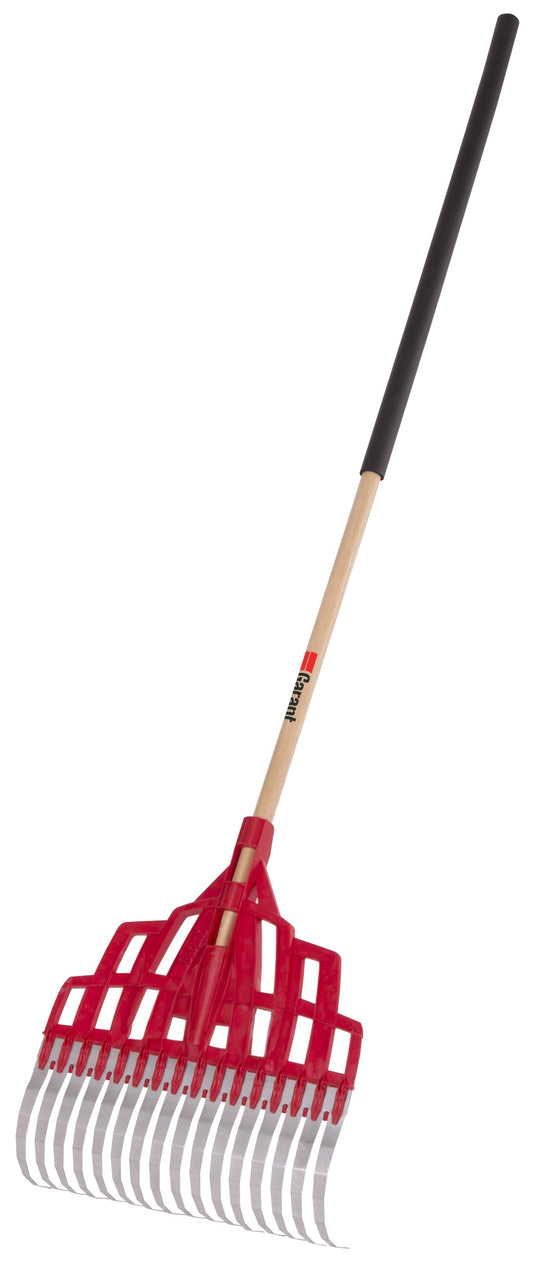 Lawn rake,16 tines, polypro/steel, comfort grip, Garant