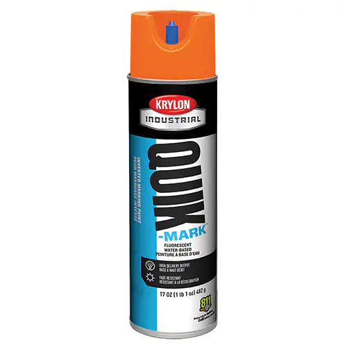 Krylon, Industrial Quik-Mark™ Inverted Marking Paint, Orange, 17 oz., Aerosol Can