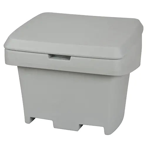 Heavy-Duty Outdoor Salt and Sand Storage Container, 30" x 24" x 24", 5.5 cu. Ft., Grey
