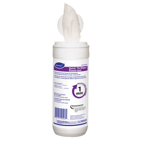 Lingettes Oxivir® contre la tuberculose, 17,8 x 20,3 cm, 12 x 60 unités/cs