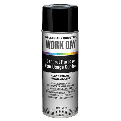 Work Day, peinture émaillée industrielle, noir, brillant, 283 g, aérosol