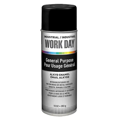 Peinture émaillée industrielle Work Day, noir, très mat, 283 g, aérosol