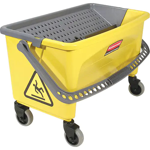 Seaux essoreurs en microfibre, pression vers le bas, 43 pintes (10,75 gal US), jaune