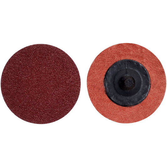 Disque à changement rapide - Diamètre du disque de 2 po, matériau abrasif en mélange d'oxyde d'aluminium, grain P60, couleur marron
