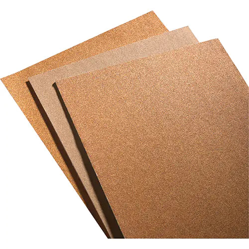 Papier de verre, feuilles de papier - A511, 9" x 11", grain 80, grenat