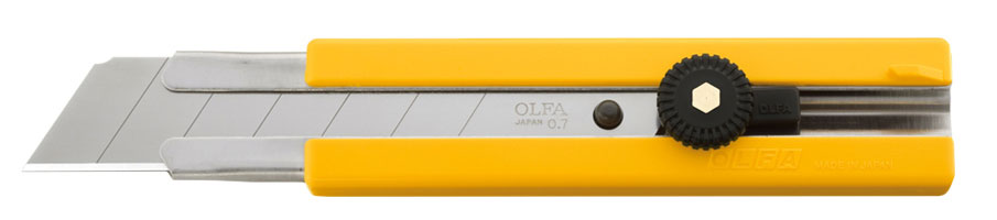 25mm H-1 Classic Extra Heavy-Duty Utility Knife with Rubber Grip Inset