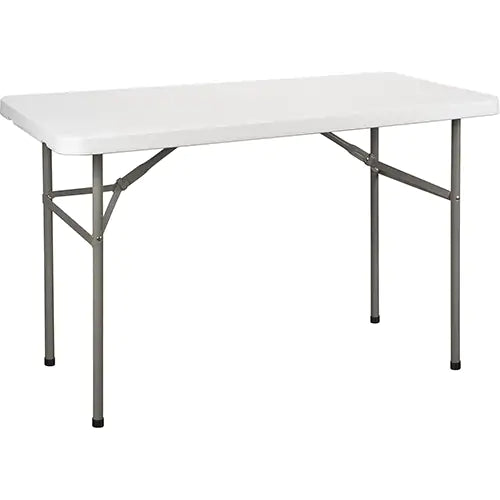 Table pliante, rectangulaire, 48" L x 24" l, polyéthylène, blanc