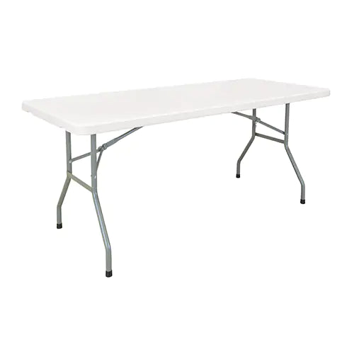 Table pliante, rectangulaire, 72" L x 30" l, polyéthylène, blanc