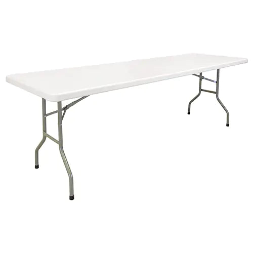 Table pliante, rectangulaire, 96" L x 30" l, polyéthylène, blanc