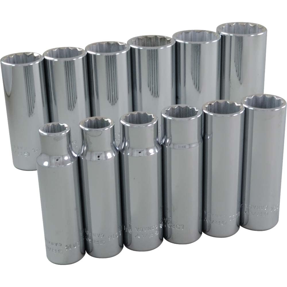 Socket Set - 1/2" Drive, 6 Point, 17 Pieces