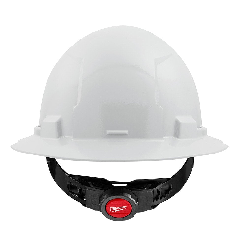 Bolt™ Full Brim Hard Hat White/4pt Ratcheting Suspension - Typ 1 Class e, White