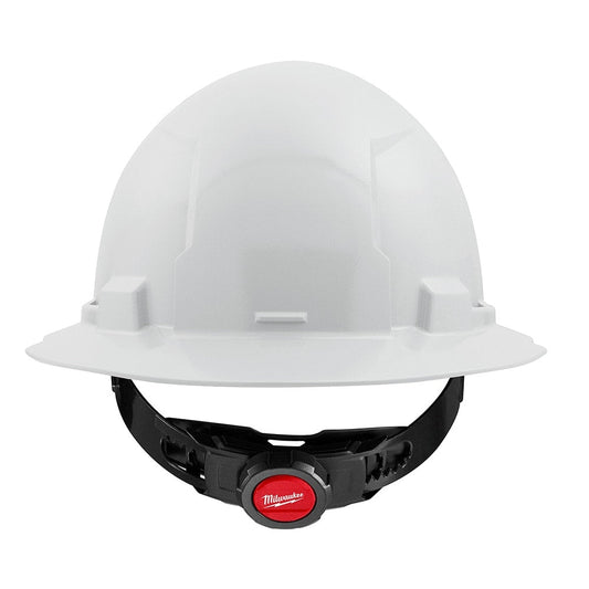Bolt™ Full Brim Hard Hat White/4pt Ratcheting Suspension - Typ 1 Class e, White